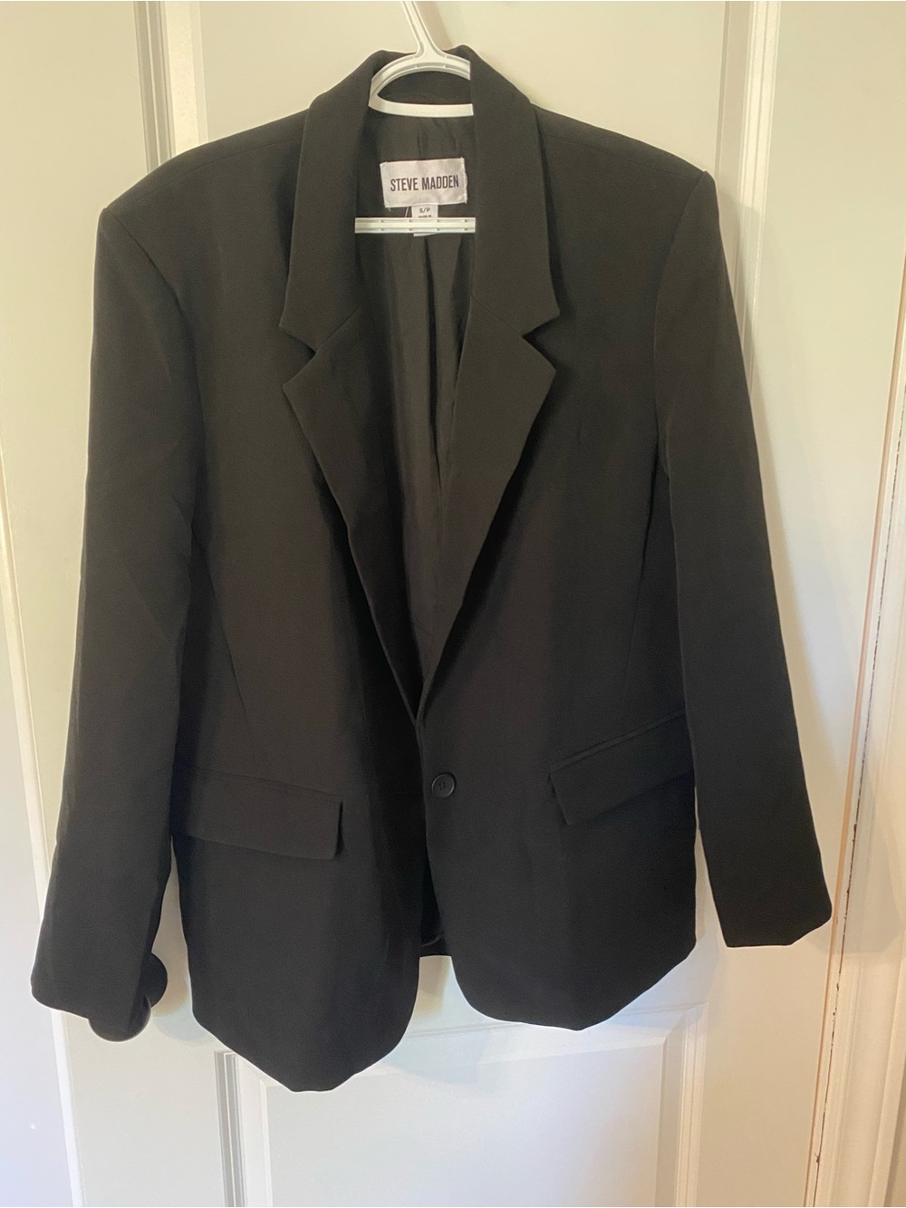 Steve Madden Black Single-Button Blazer